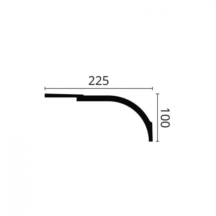 Cornisa decorativa polimer dur WT22 100x225x2000 [2]