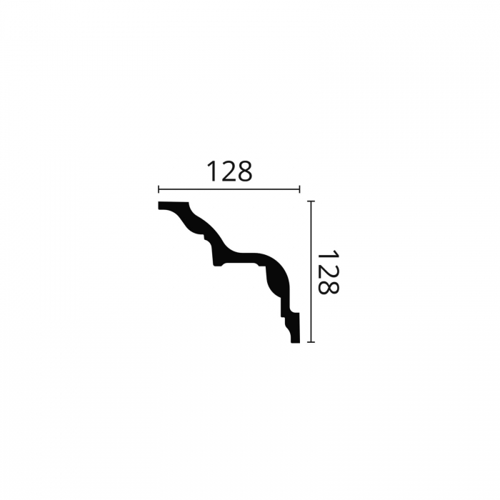 Cornisa decorativa poliuretan Z4 128x128x2000 [2]