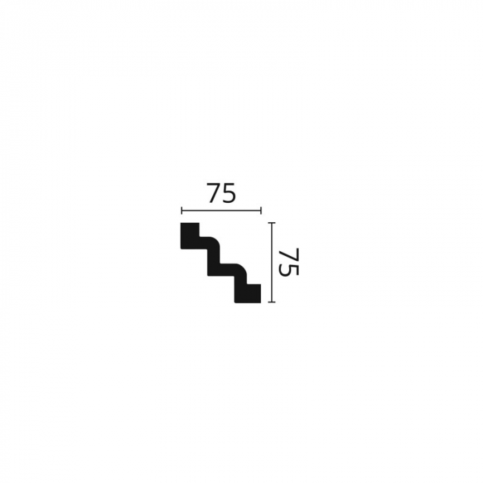 Cornisa decorativa poliuretan Z52 75x75x2000 [2]