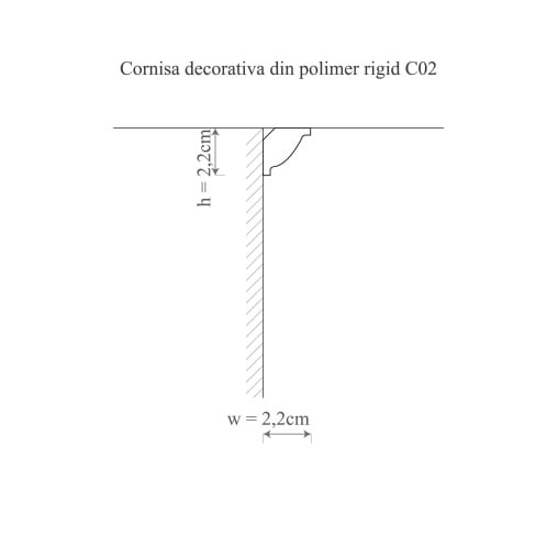 Cornisa tavan C2 - 2.2x2.2x200 cm [3]