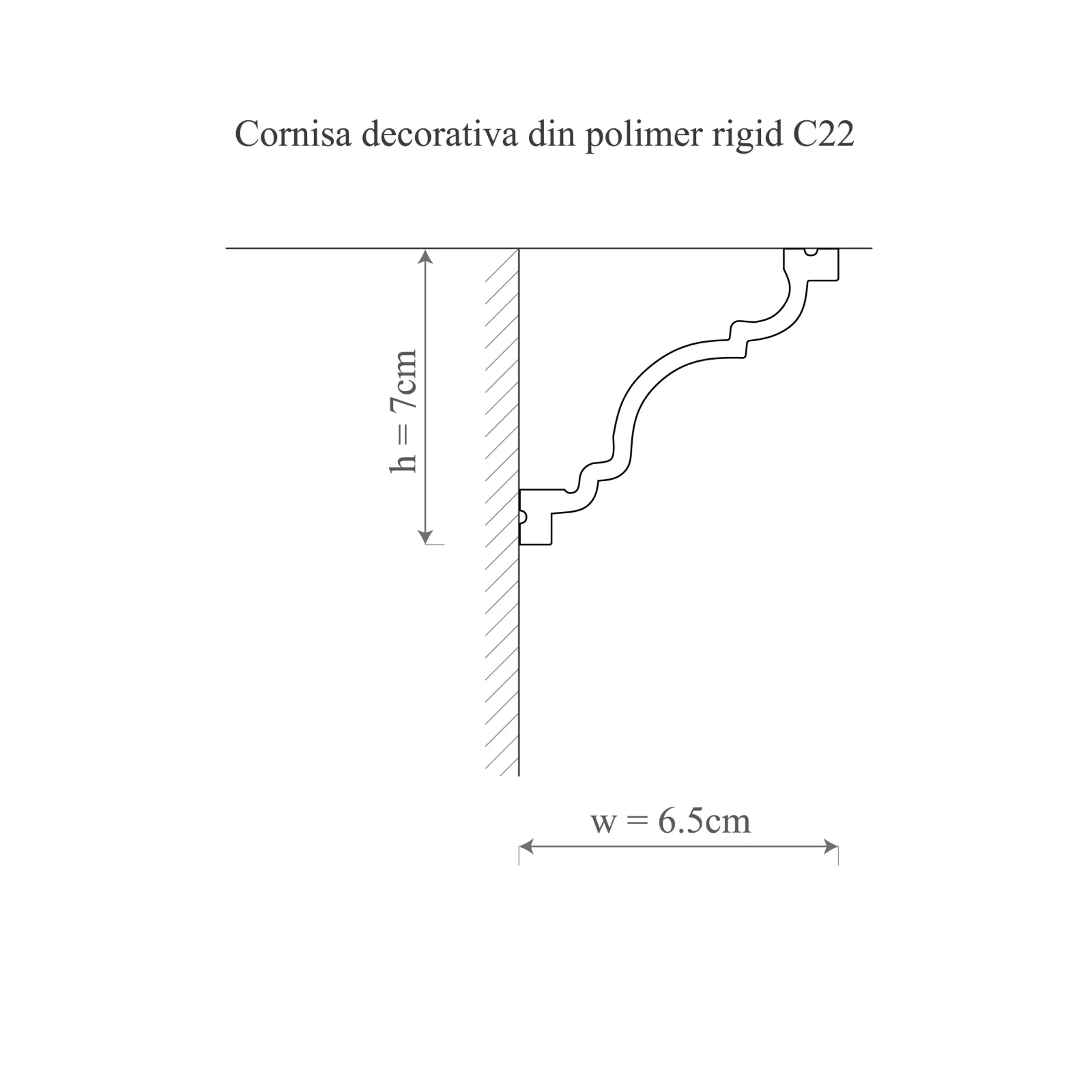 Cornisa tavan C22 - 6.5x7x200 cm [2]