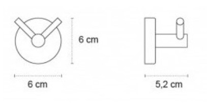 Cuier dublu baie 1202 CROMO UNO [3]