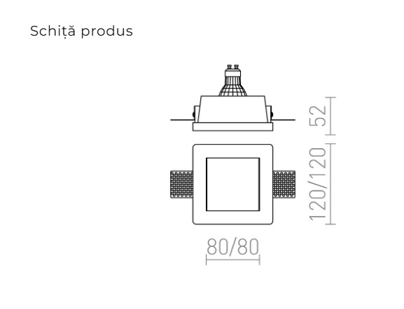 DAN SQ 80 - corp de iluminat incastrat [3]