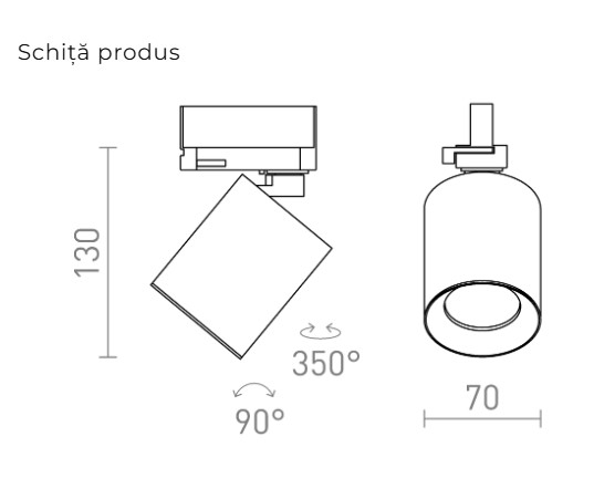 DARIO – Spot cilindric cu soclu GU10 pentru șină cu 3 circuite [2]