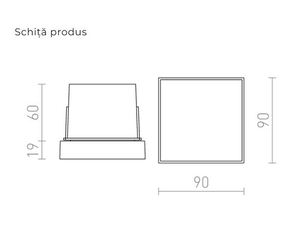 DEJAVU SQ 9 - Corp de iluminat pătrat LED încastrat [4]