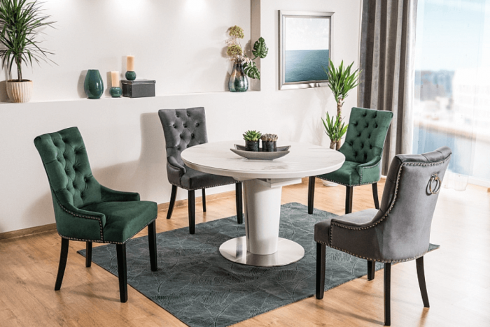 Scaun Edward Velvet Negru – 55x45x99 cm lxAxh [2]