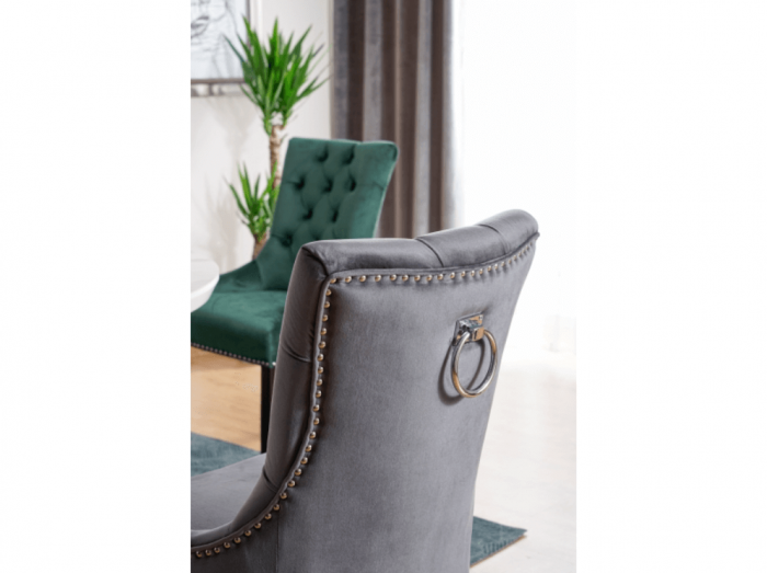 Scaun Edward Velvet Negru – 55x45x99 cm lxAxh [4]