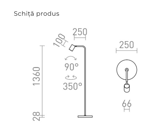 FLYNN I - lampa cu suport [3]