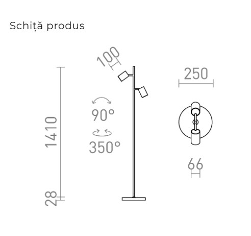 FLYNN II - lampa cu suport [4]