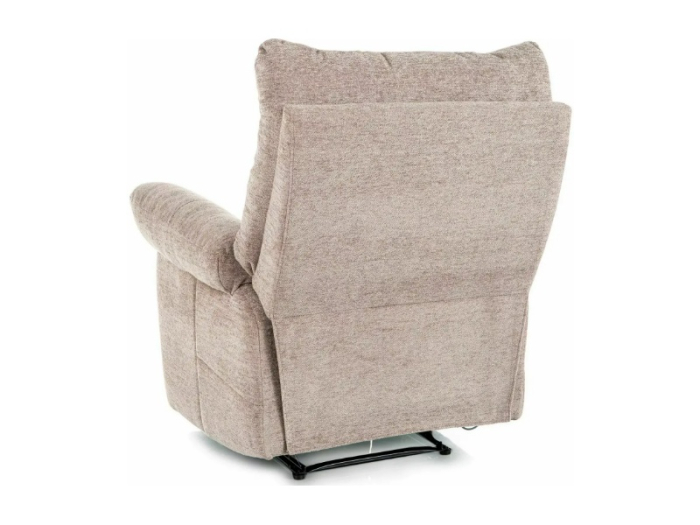 Fotoliu Atos Raven cu recliner manual, material textil bej inchis, 88x94–160 x H103 cm [4]