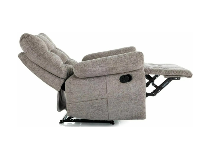 Fotoliu ATOS RAVEN cu recliner manual, material textil gri 88x94-160xH103cm [4]