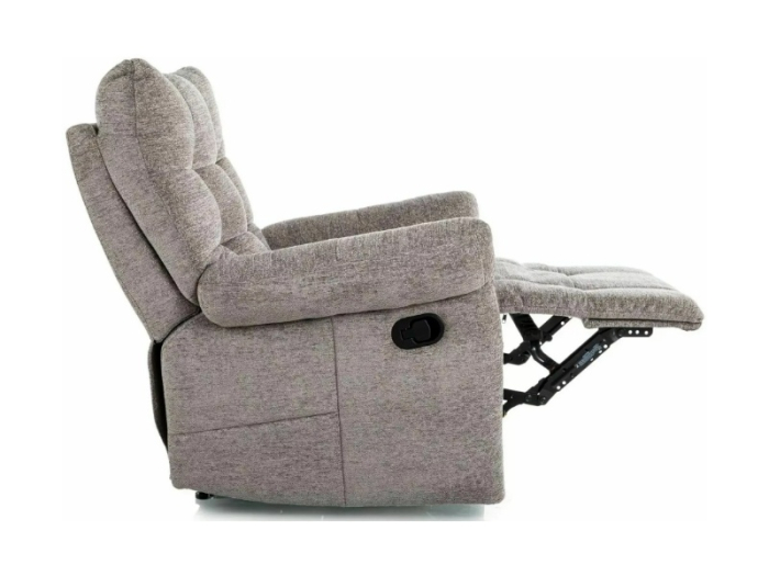 Fotoliu ATOS RAVEN cu recliner manual, material textil gri 88x94-160xH103cm [3]