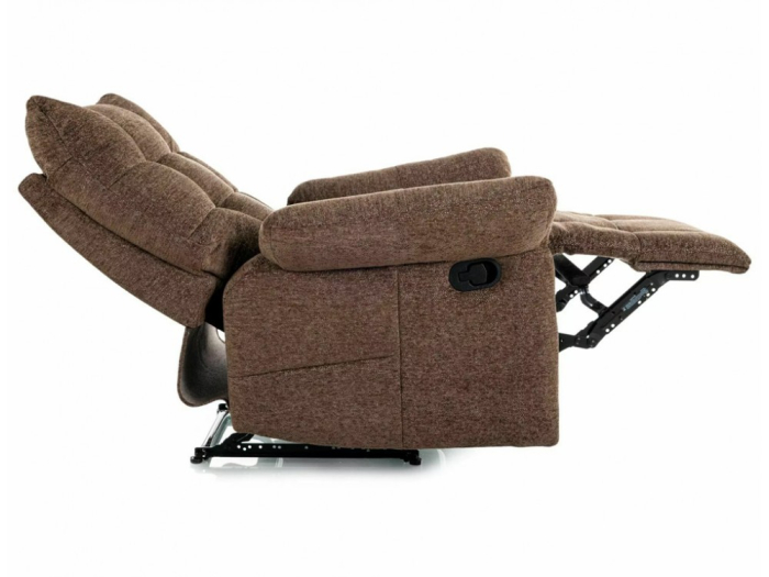 Fotoliu ATOS RAVEN cu recliner manual, material textil cappucino, 88x94-160xH103cm [2]