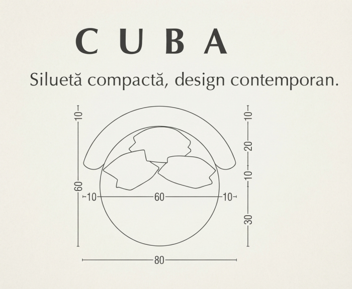 Fotoliu CUBA – Ø80 cm [3]