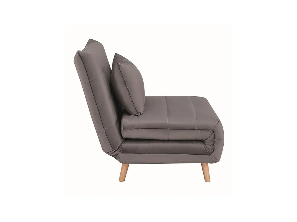 Fotoliu extensibil Spike gri, VELVET. 105 x 90 x 83 cm [3]