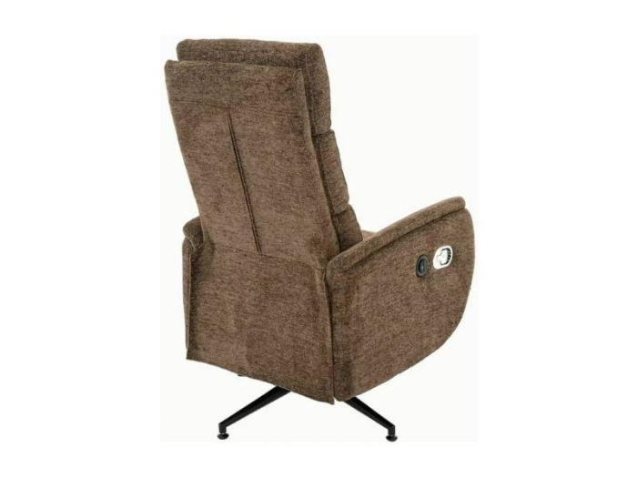 Fotoliu Fenix Raven rotativ cu recliner electric, material textil maro, 67x83–160xH112–120 cm [2]