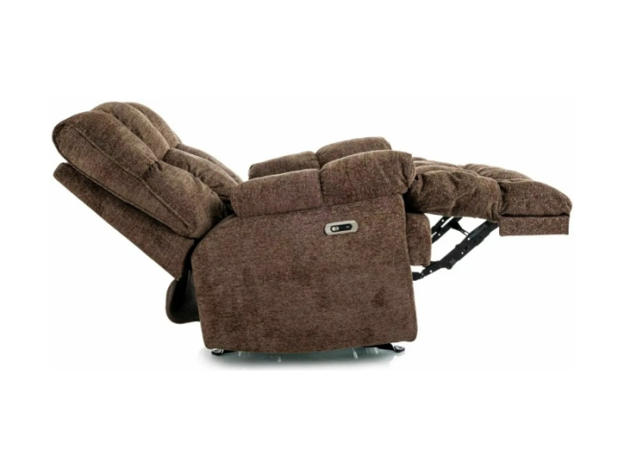 Fotoliu Homer Raven cu recliner electric, funcție de balansare, material textil cappucino, 94x100–160 x H104 cm [4]