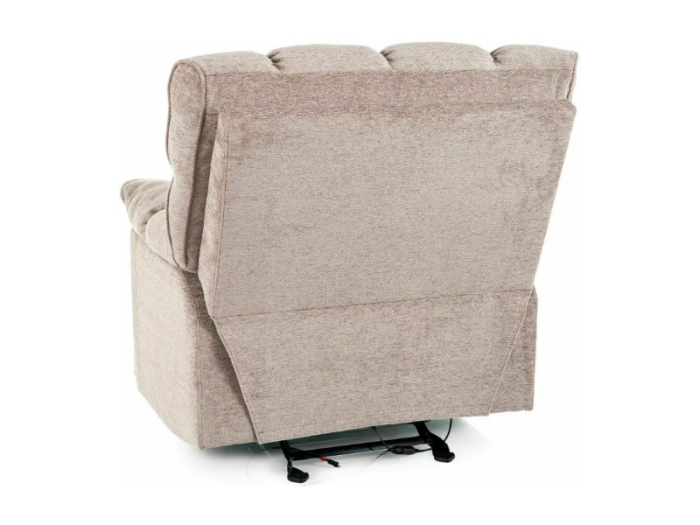 Fotoliu Homer Raven cu recliner electric, material textil bej inchis, 94x100–160 x H104 cm [5]