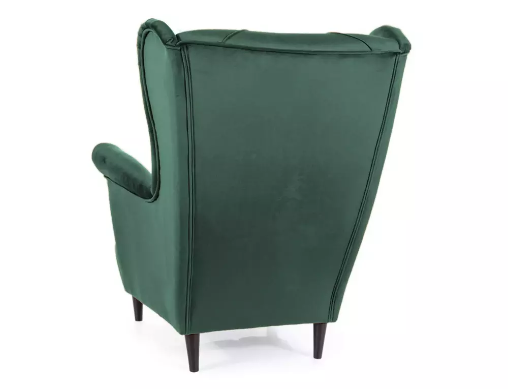 Fotoliu Lady, stofă catifelată verde Bluvel 78, 82x92x101 cm [2]