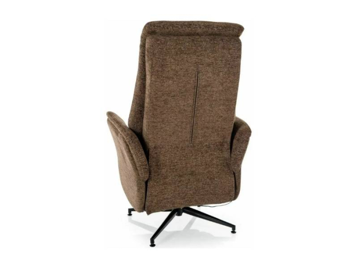 Fotoliu Nestor Raven rotativ cu recliner electric, material textil maro, 77x79–160 x H118–190 cm [2]