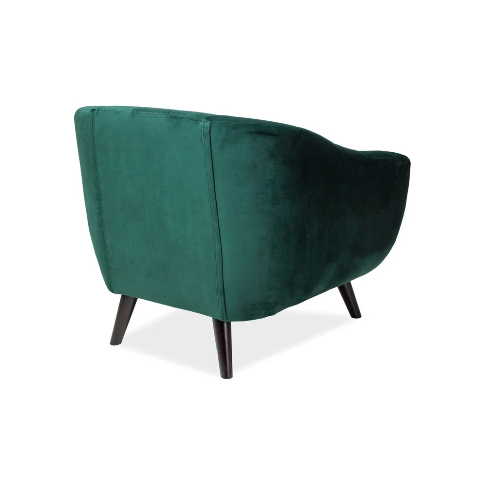 Fotoliu NORDIC 1, verde/fag, stofa catifelata/lemn, 76x75x90 cm [2]