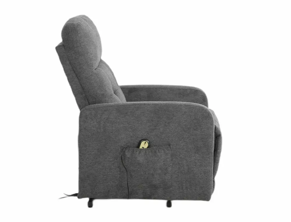 Fotoliu rabatabil Otus II, stofă clasică gri închis Brego 18, 66x92–144 x H100 cm [2]