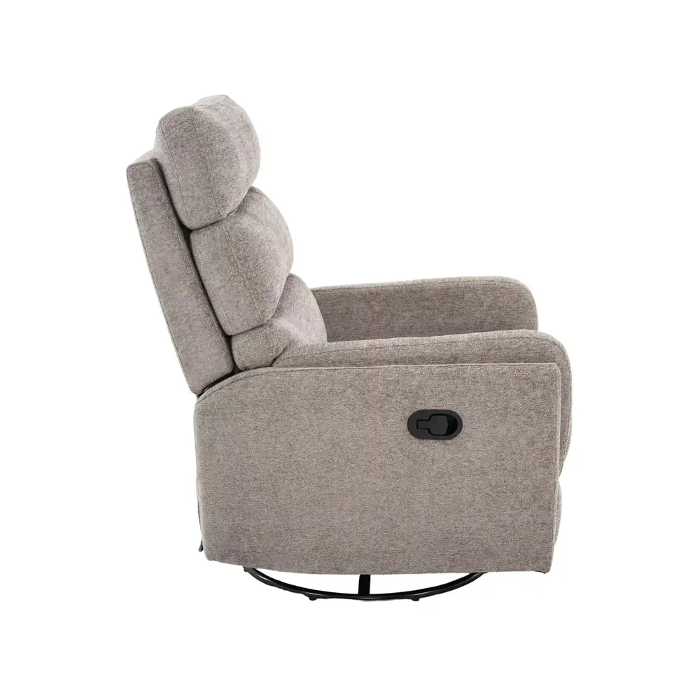 Fotoliu recliner Argos, stofă clasică gri Raven 07, 78x82–162 x H107 cm [2]