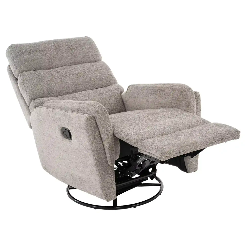 Fotoliu recliner Argos, stofă clasică gri Raven 07, 78x82–162 x H107 cm [6]