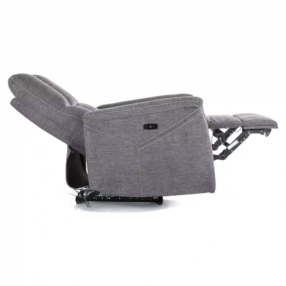 Fotoliu recliner cu funcție de masaj Neptun M, stofă clasică bej Brego 34, 76x94–160 x H96 cm [3]