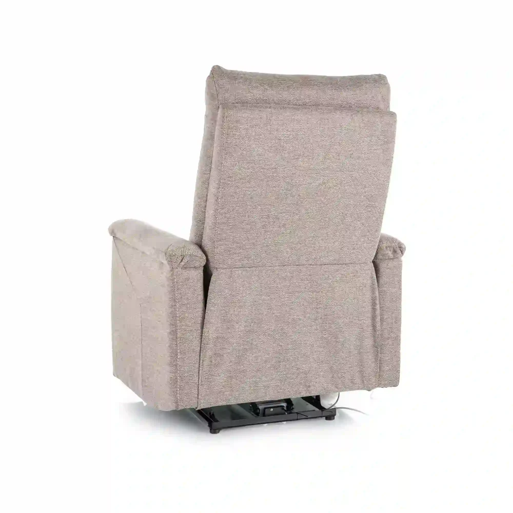 Fotoliu recliner cu funcție de masaj Neptun M, stofă clasică bej Brego 34, 76x94–160 x H96 cm [5]