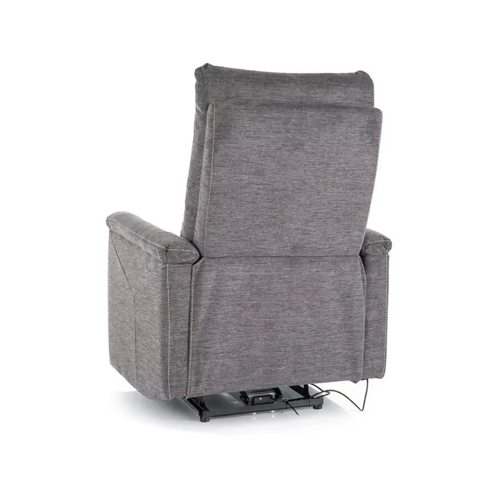 Fotoliu recliner Neptun, gri închis, stofă clasică / metal, 76x94–160 x H96 cm [3]