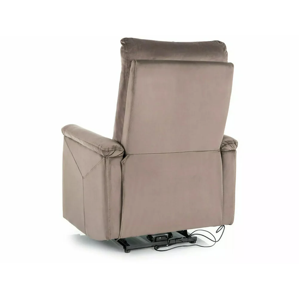 Fotoliu recliner NEPTUN, cappuccino, stofa catifelata/metal, 76x94/160x96 cm [5]