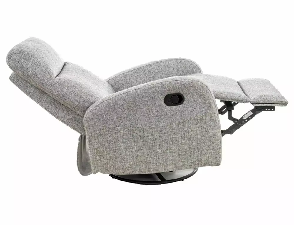 Fotoliu recliner Olimp, gri/alb/negru, stofă / metal, 72x80–160 x H101 cm [3]