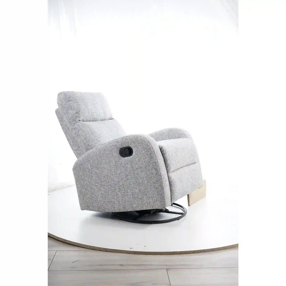 Fotoliu recliner Olimp, gri/alb/negru, stofă / metal, 72x80–160 x H101 cm [4]