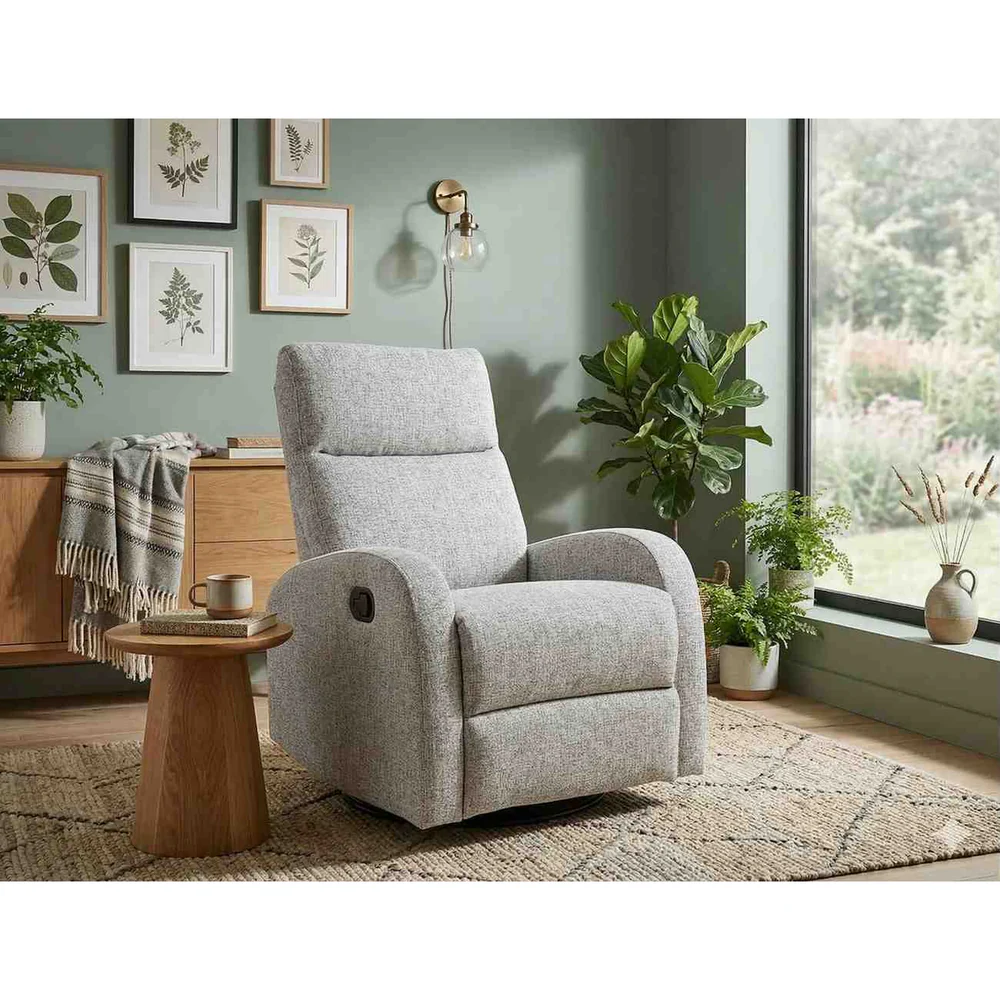 Fotoliu recliner Olimp, gri/alb/negru, stofă / metal, 72x80–160 x H101 cm [7]
