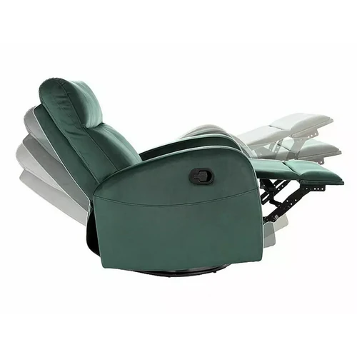 Fotoliu recliner Olimp Velvet, verde închis, catifea, 72x80–160 x H101 cm [2]