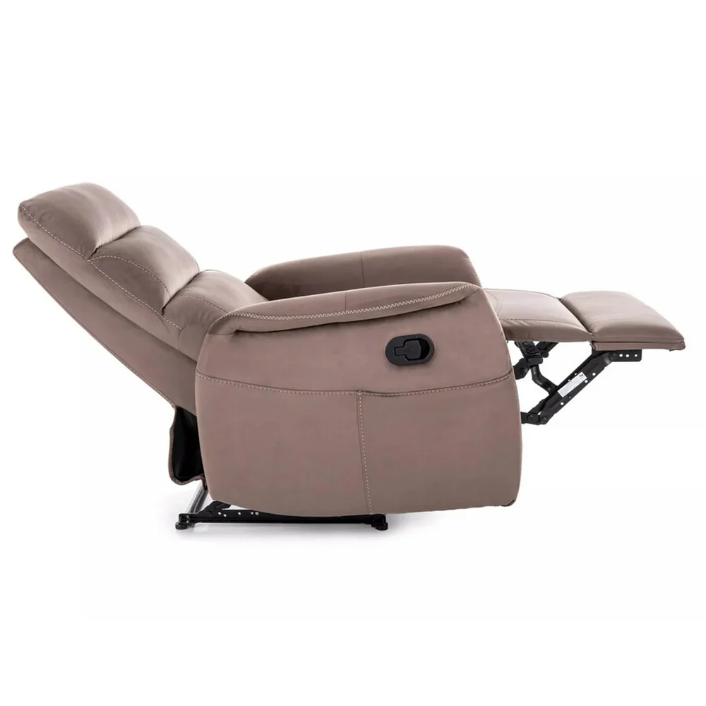 Fotoliu recliner Solon M, stofă catifelată cappuccino, 74x86–162 x H106 cm [3]