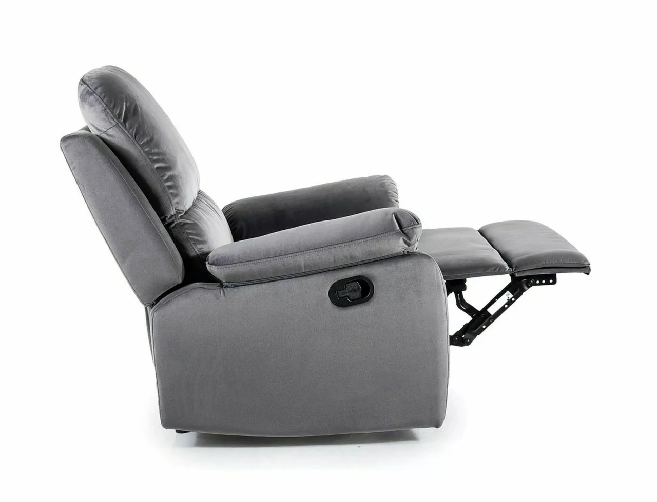 Fotoliu recliner Spencer 1 Velvet, gri Bluvel 14, 80x94–164x101 cm [2]