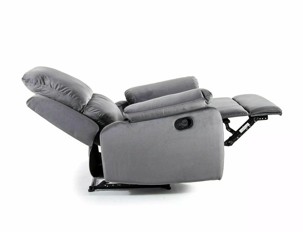 Fotoliu recliner Spencer 1 Velvet, gri Bluvel 14, 80x94–164x101 cm [3]