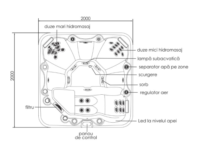 JACUZZI ENIGMA – 200 × 200 × 82 cm [5]