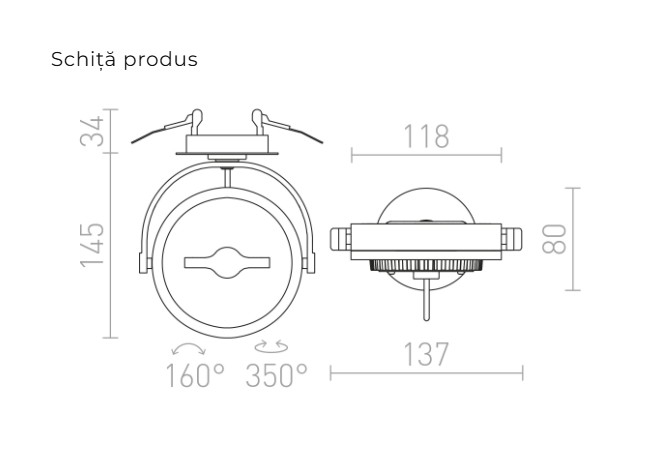 KELLY LED DIMM SEMI-INCASTRAT - spot luminos [4]