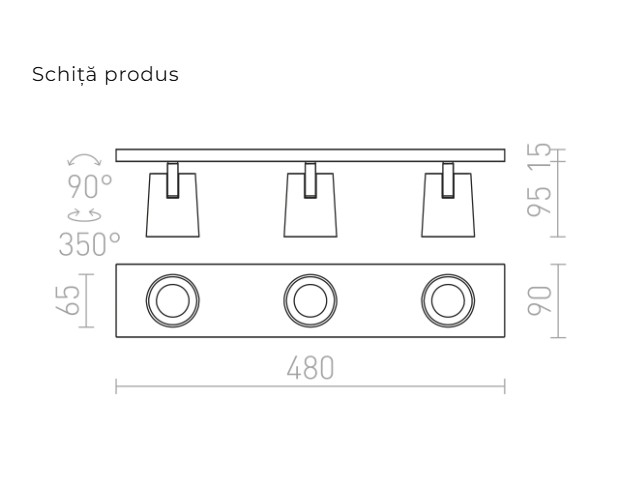 KENNY III MONTAT PE SUPRAFAȚĂ - spot luminos [2]
