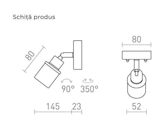LINN I – spot luminos / lampă de perete [3]