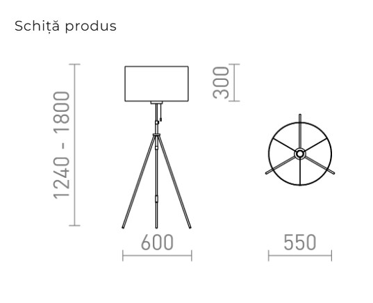 LUTON / RON – Lampă de podea cu suport [3]