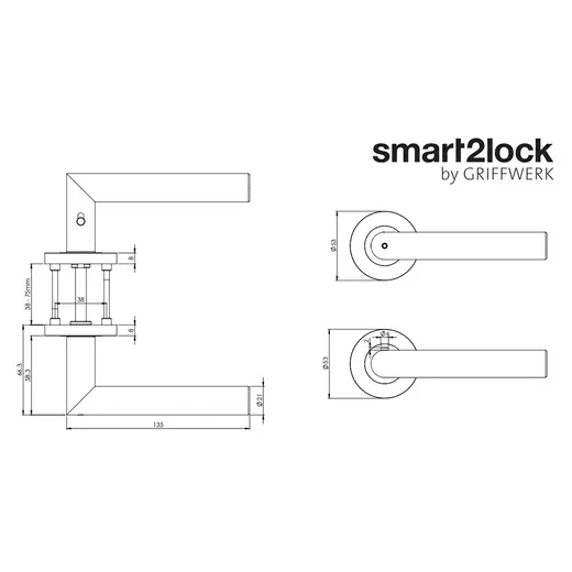 Mâner LUCIA (Thema) cu Smart2Lock – Inox [2]