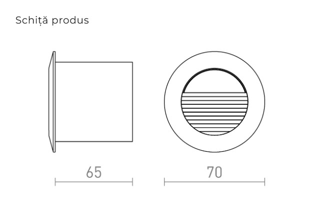 MARCO 70 - Corp de iluminat rotund încastrat de perete [2]