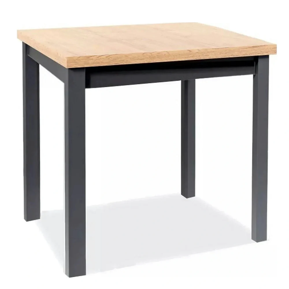Masa ADAM - 80x80x75 cm, stejar artisan/negru [2]