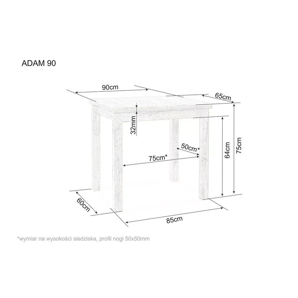 Masa ADAM - 90x65x75 cm , stejar artisan/negru [4]
