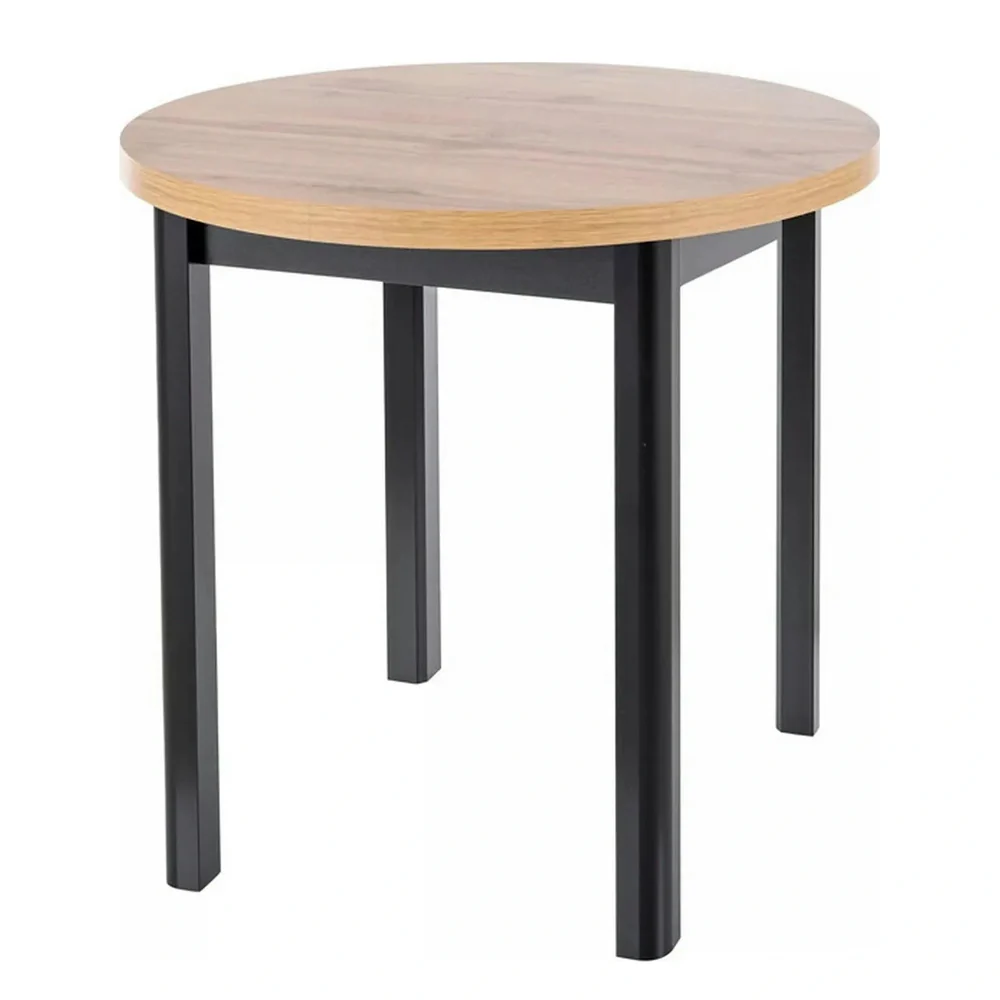 Masa ADAM - 80x80x75 cm, stejar artisan/negru, PAL laminat [2]