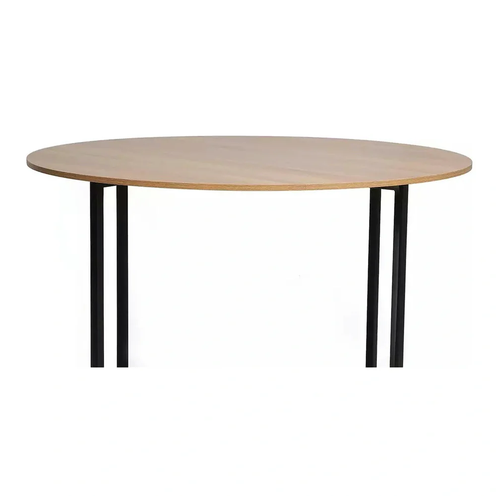 Masa ALTO, stejar/negru, PAL laminat/metal, 120x120x76 cm [3]